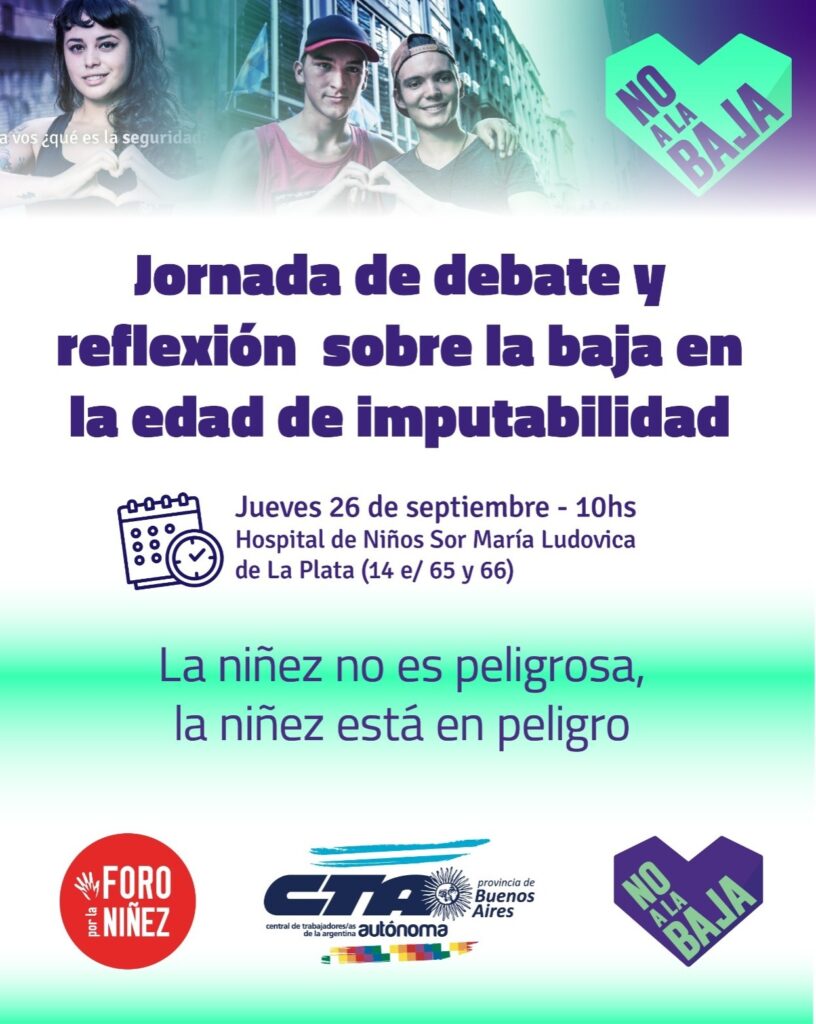 🗓️ Jornada de debate y reflexión sobre la baja en la edad de imputabilidad