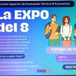 El Instituto Superior de Formación Técnica N° 8 presenta “La Expo del 8”La muestra, que difundirá la oferta académica de la institución, se llevará a cabo el próximo25 de octubre, en la sede de Calle 35 N°460 esquina 4 (Subsuelo). La jornada seextenderá de 9 a 20 horas a efectos de que puedan concurrir grupos de estudiantes delúltimo año de secundarios, FINES, CENS y todos/as lo/as interesados en conocer y tenerun acercamiento a cada una de las carreras que se ofrecen.En el Instituto Superior de Formación Técnica N° 8 se cursa: Tecnicatura Superior enOperación Técnica de Radio y Televisión, en Locución, Producción y Dirección de Radio yTelevisión (convenidas con el Instituto de Enseñanza Radiofónica -ISER-), Gestión Cultural,Interpretación y Traducción en Lengua de Señas, Administración de documentos y archivos,Museología, Bibliotecólogo, y Bibliotecario de Instituciones educativas. Las carreras cuentancon diferentes modalidades de cursada y son de carácter público y gratuito. Títulosoficiales.Durante el evento, estudiantes, docentes y graduados/as del “8”, presentarán la ofertaeducativa a través de actividades como charlas, exposiciones, prácticas, talleres y otrasformas que permitan experimentar alguna dimensión de cada profesión técnica. Cadacarrera contará con su espacio de difusión, y se podrá observar y participar del desarrollode una transmisión en vivo de la radio web institucional “Búnker 8”